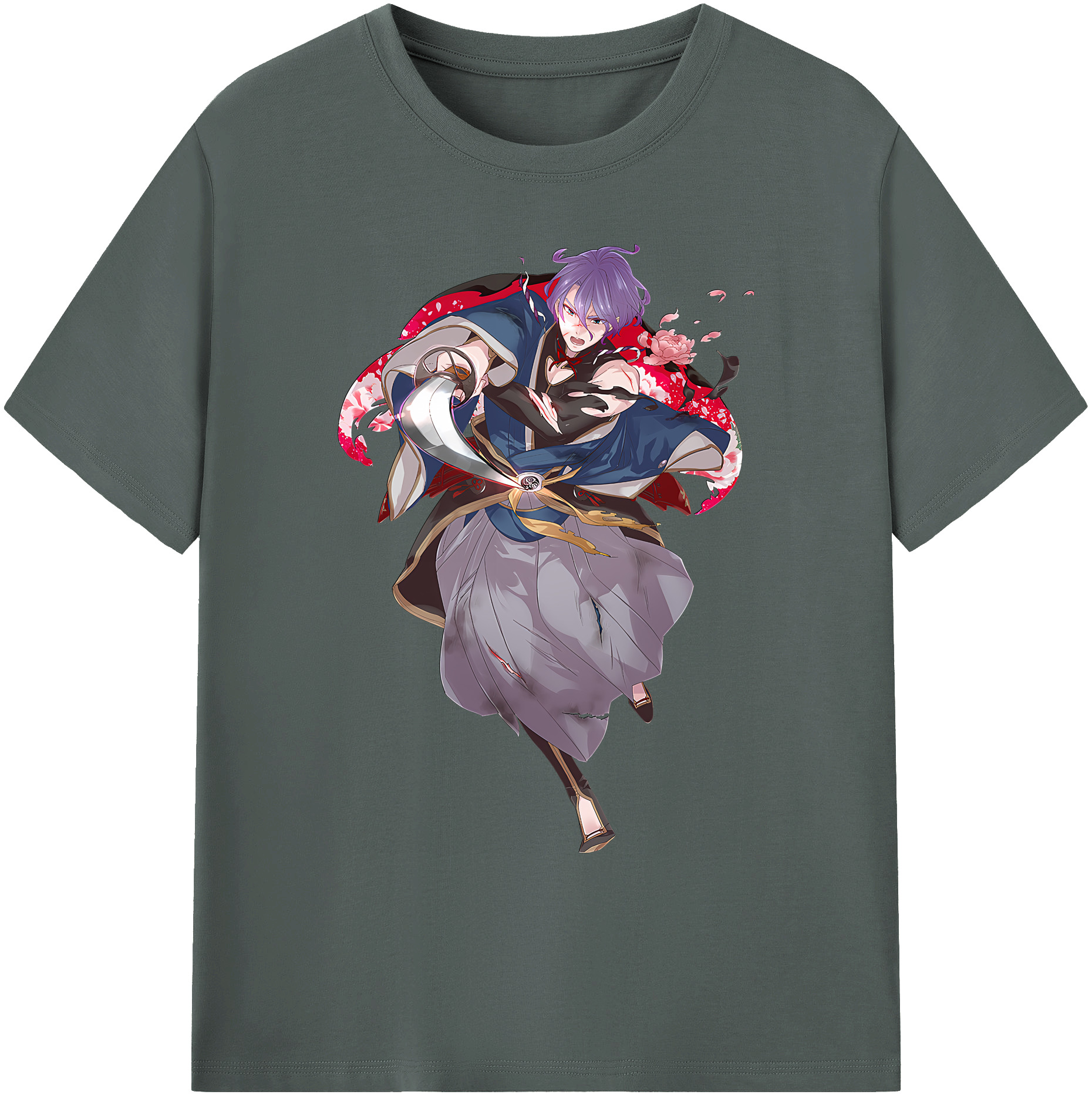 （画像用） 刀剣乱舞 Touken Ranbu 綿100％ メンズ半袖Tシャツ｜肌触りやわらか＆通気性